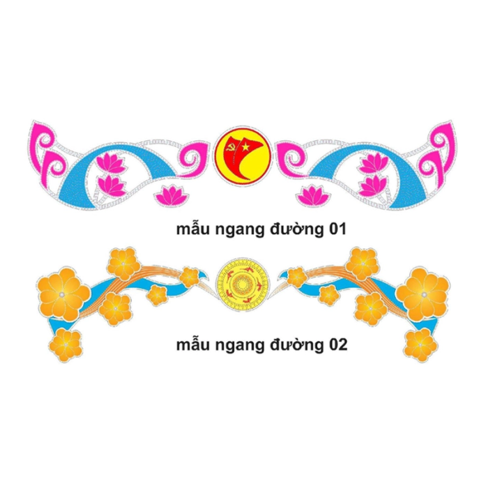 Hoa văn trang trí ngang đường